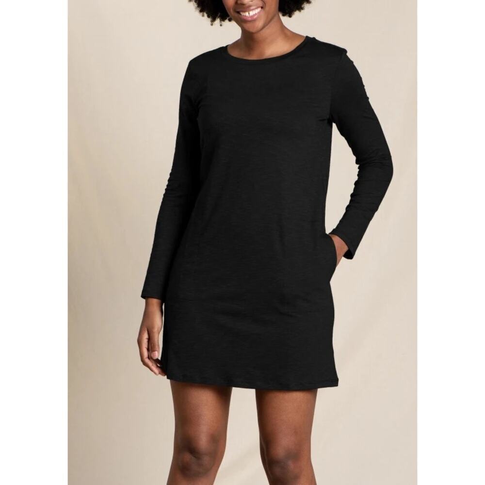 Toad & Co Windmere Long Sleeve Mini Dress Casual Minimalist Normcore Size XS